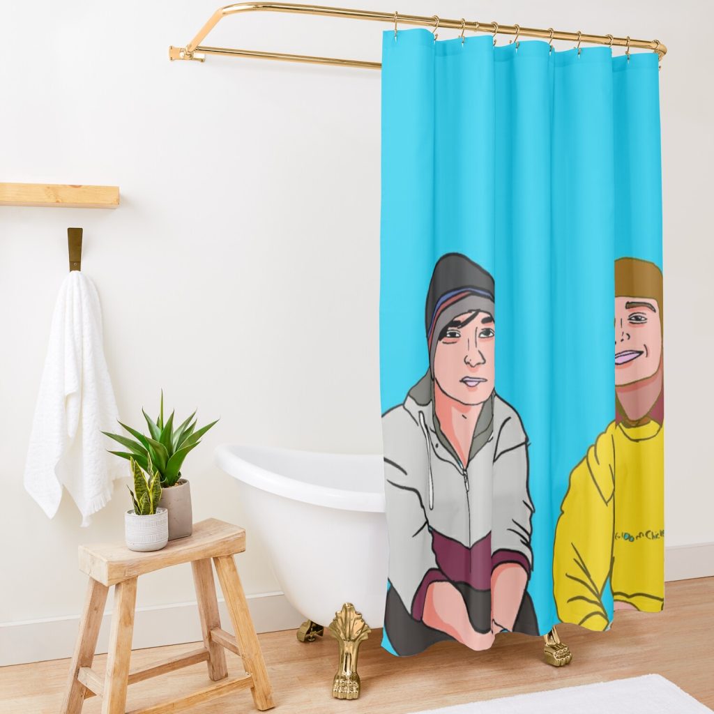 Quackity And Karl Shower Curtain Official Quackity Merch