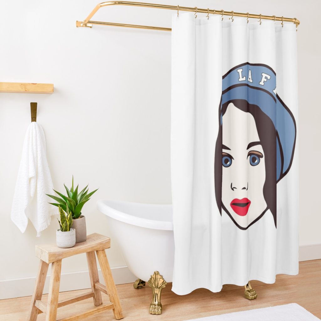 Lafd  Quackity Beanie Shower Curtain Official Quackity Merch