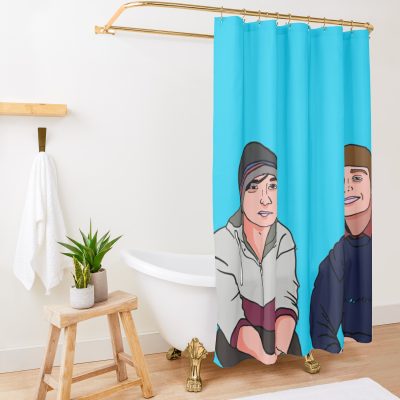 Quackity And Karl Shower Curtain Official Quackity Merch