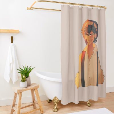 Quackity Fanart Sticker Shower Curtain Official Quackity Merch