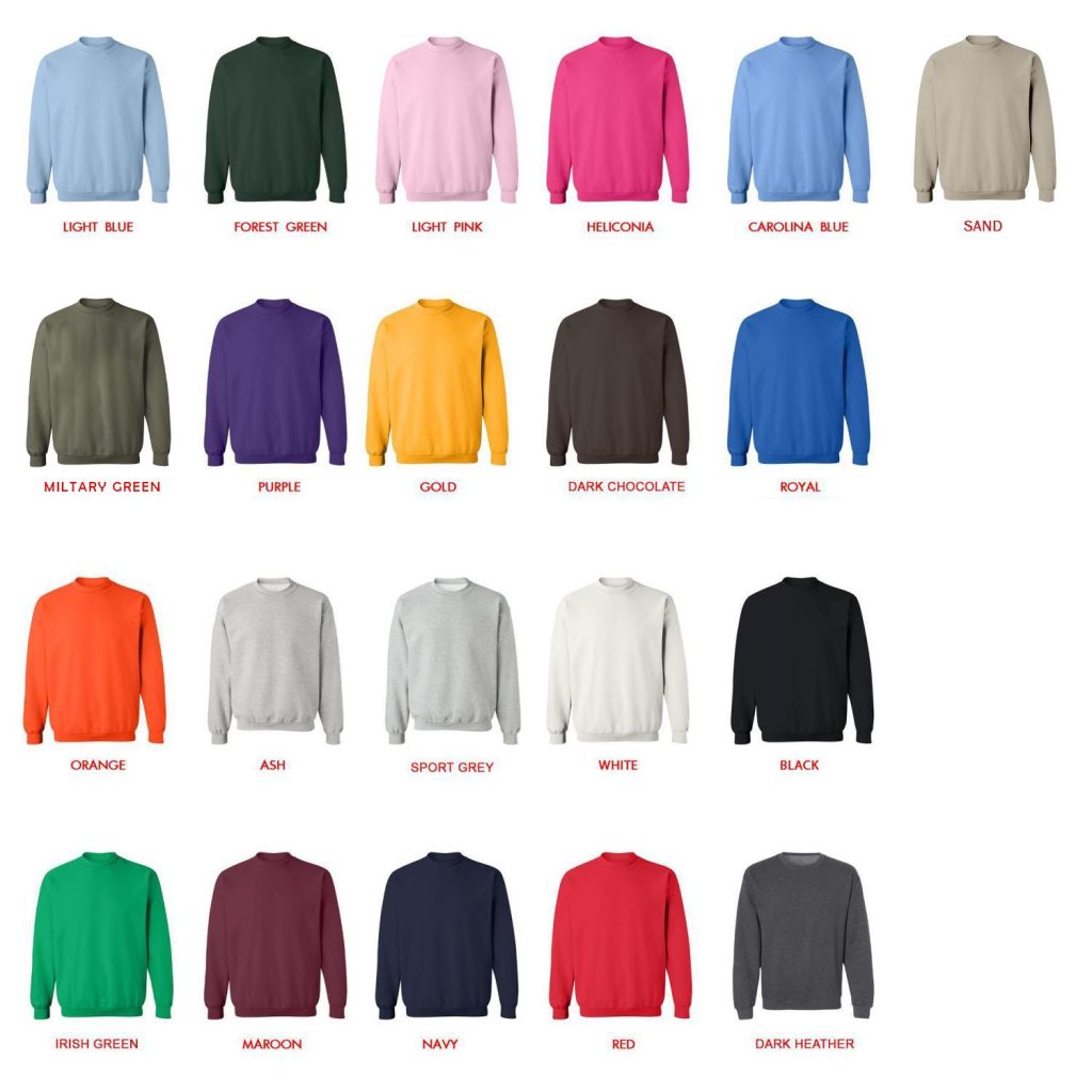 sweatshirt color chart - Quackity Shop