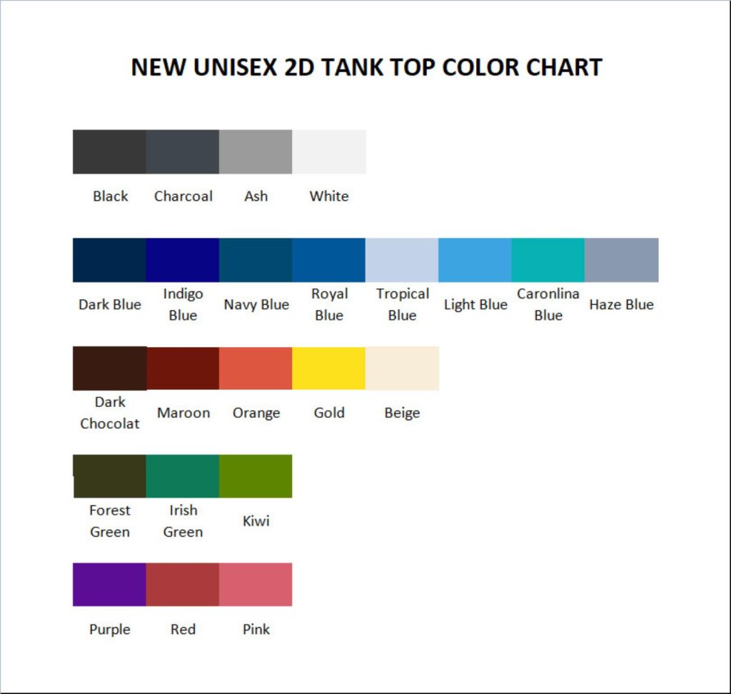 tank top color chart - Quackity Shop